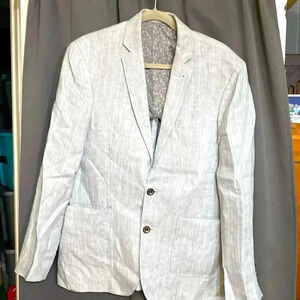 BAIRD MCNUTT MURANO MENS 100% LINEN  SUITJACKET LARGE LINED 2 BUTTON CLOSE CLEAN